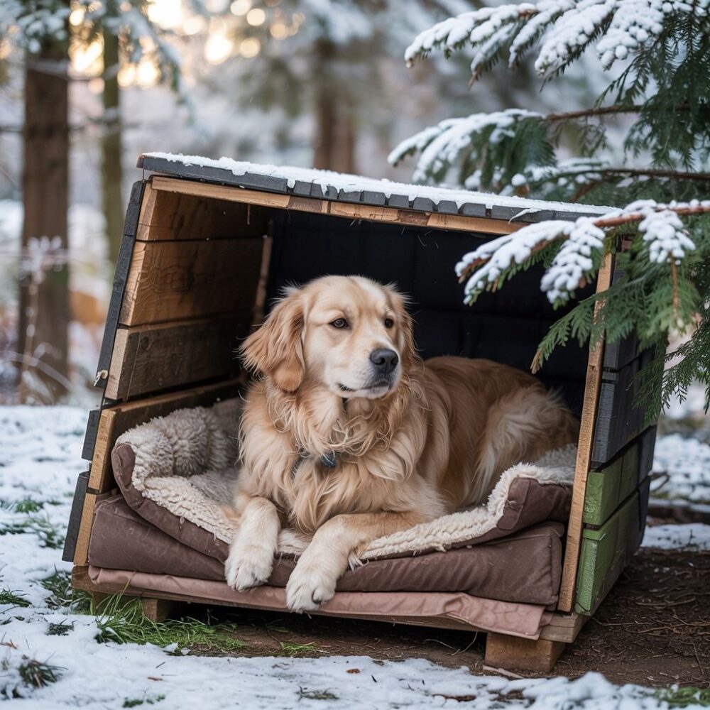 budka dla psa na jesień