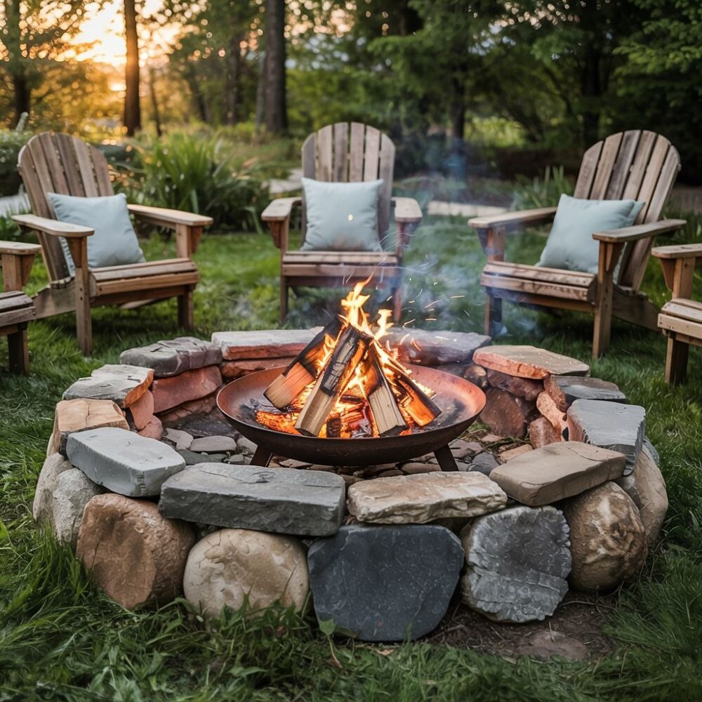 budowa paleniska w ogrodzie