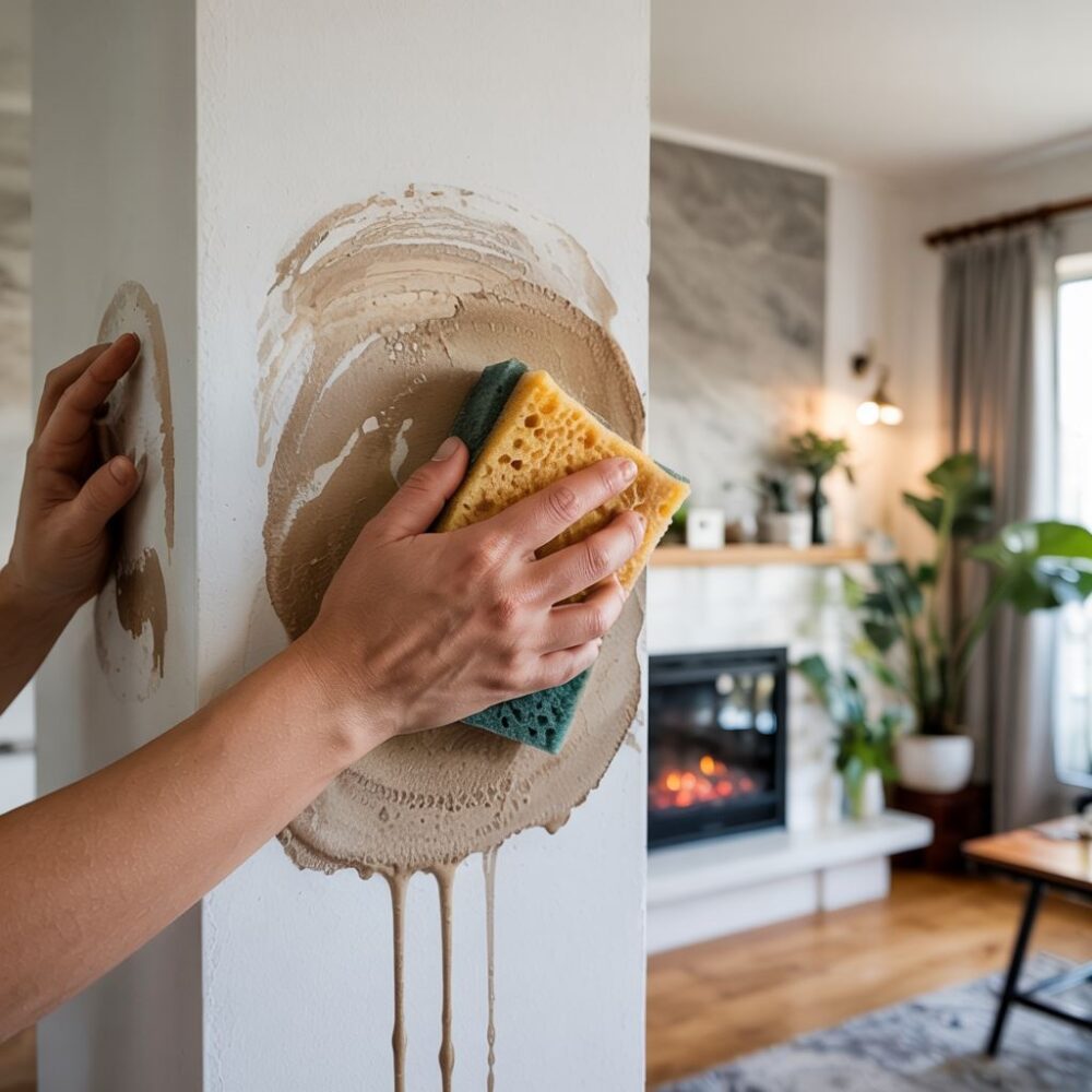 czyszczenie ściany komina