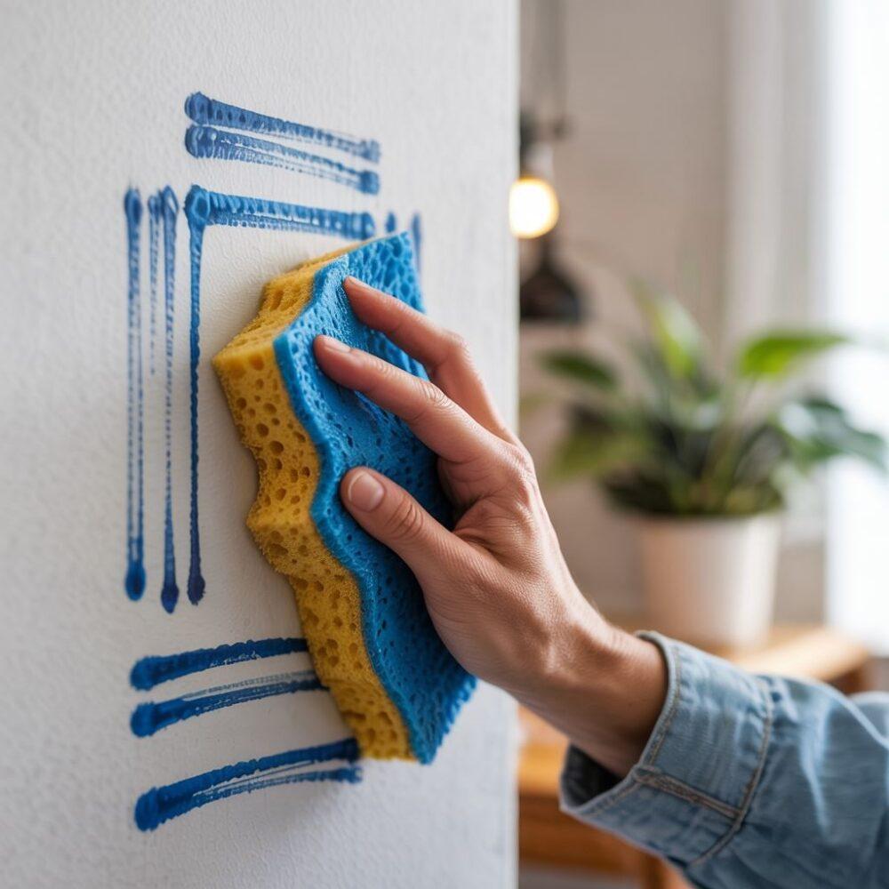 czyszczenie ściany z długopisu