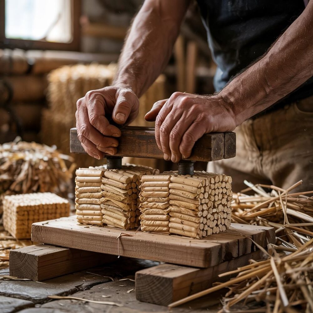 domowa produkcja brykietu