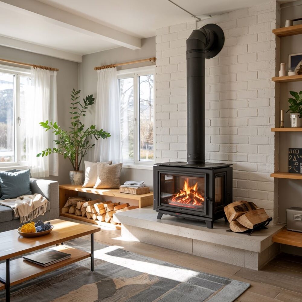 doprowadzenie powietrza do kominka