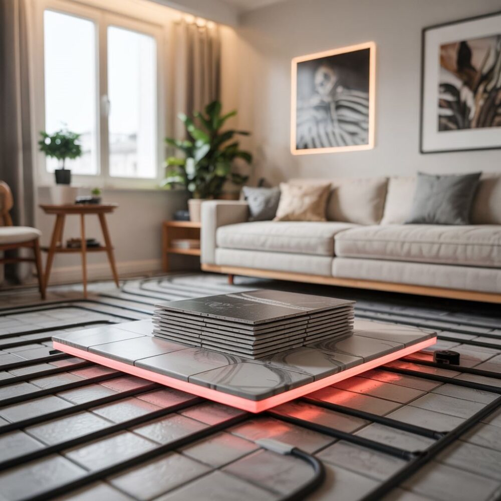 gres na ogrzewaniu podłogowym