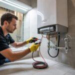 instalacja przewodów bojlera