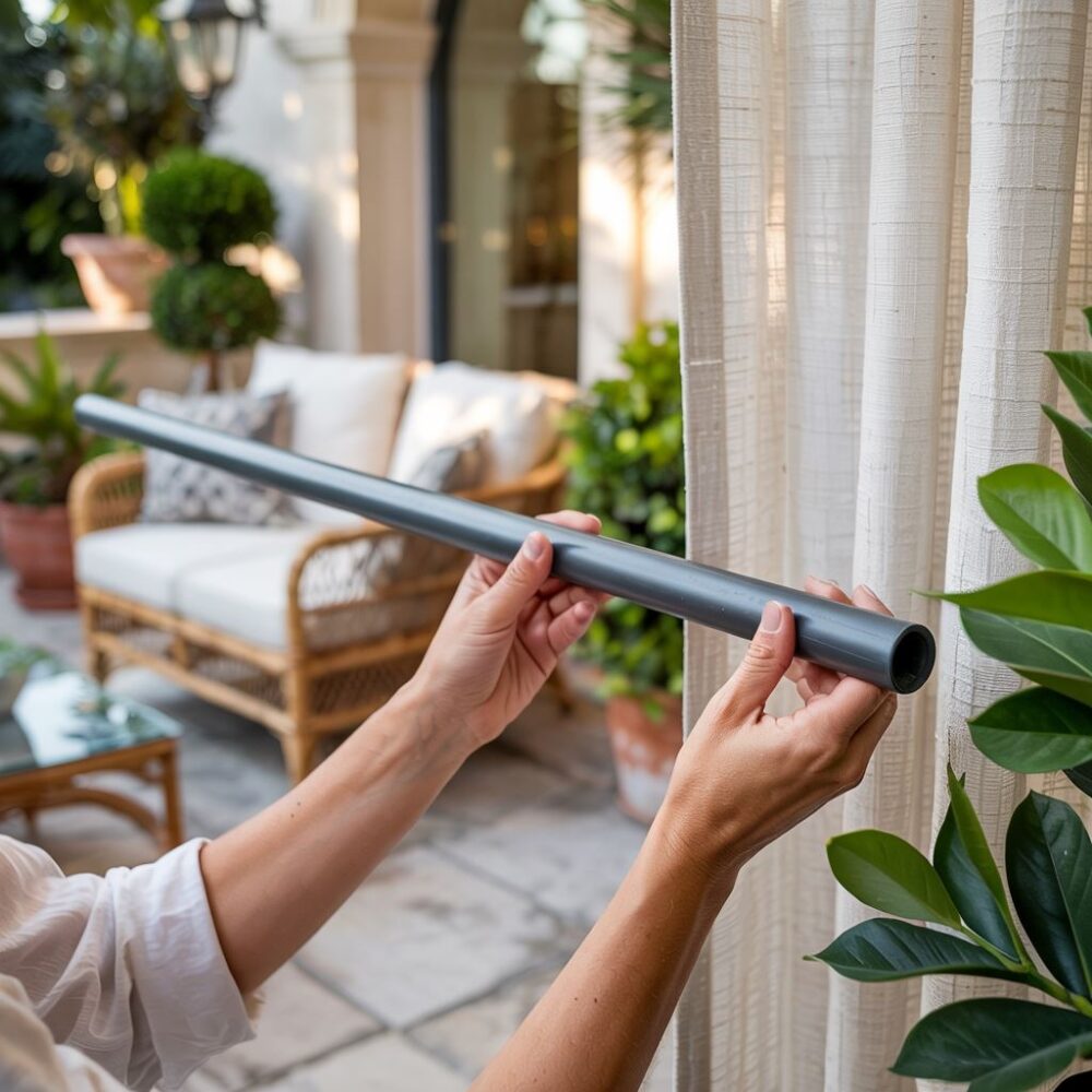 instalacja zasłon na zewnątrz