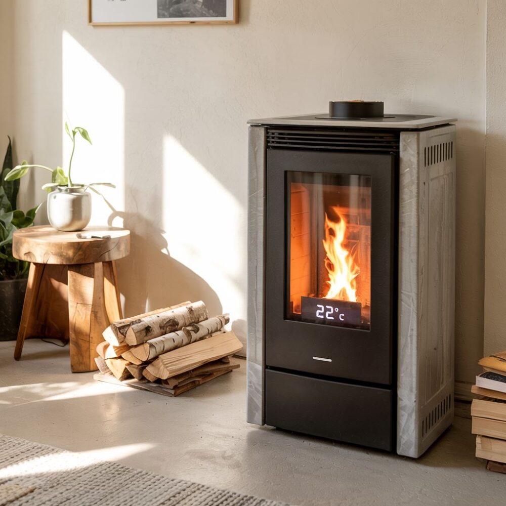 kalendarz przy piecu na pellet