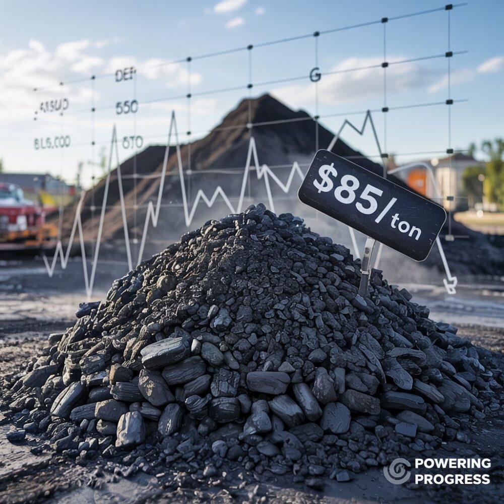 kawałki węgla z ceną