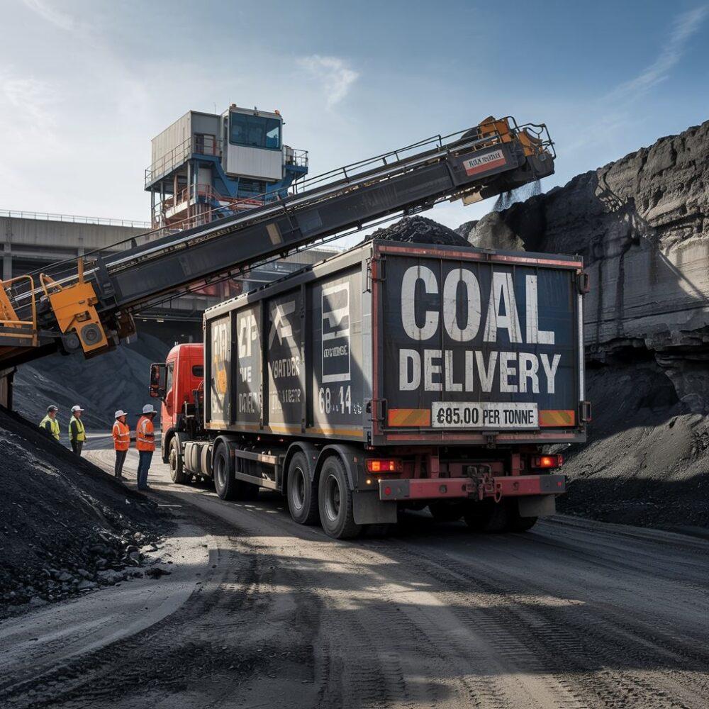 ładunek węgla na tirze