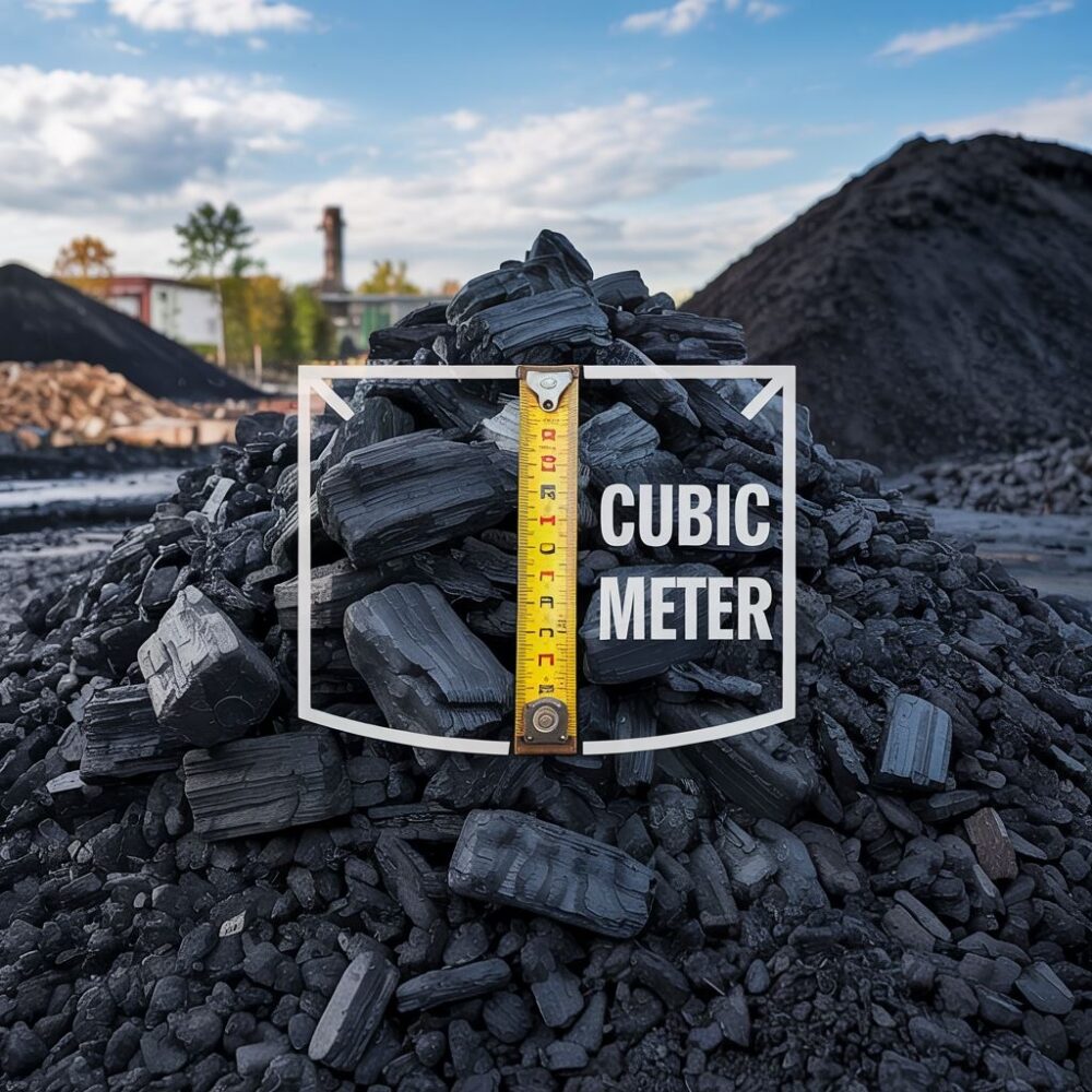 metr sześcienny węgla