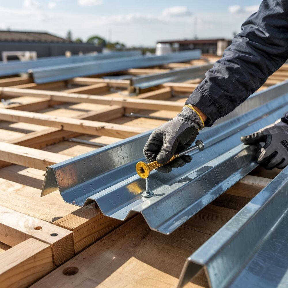 montaż blachy trapezowej