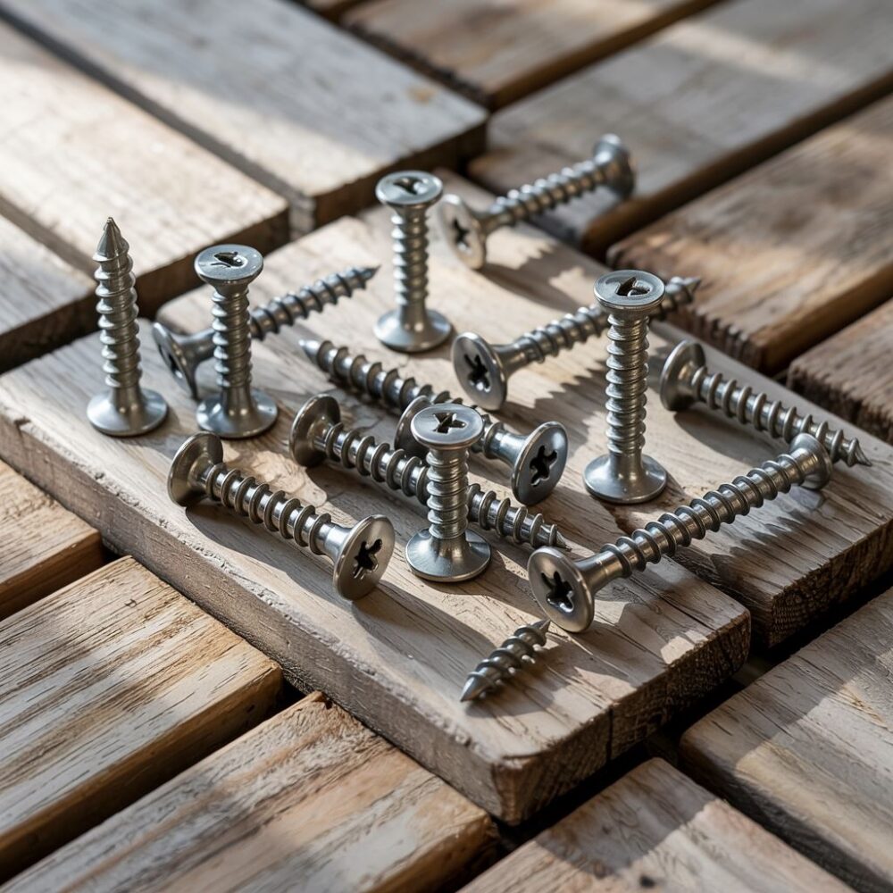 montaż desek z modrzewia