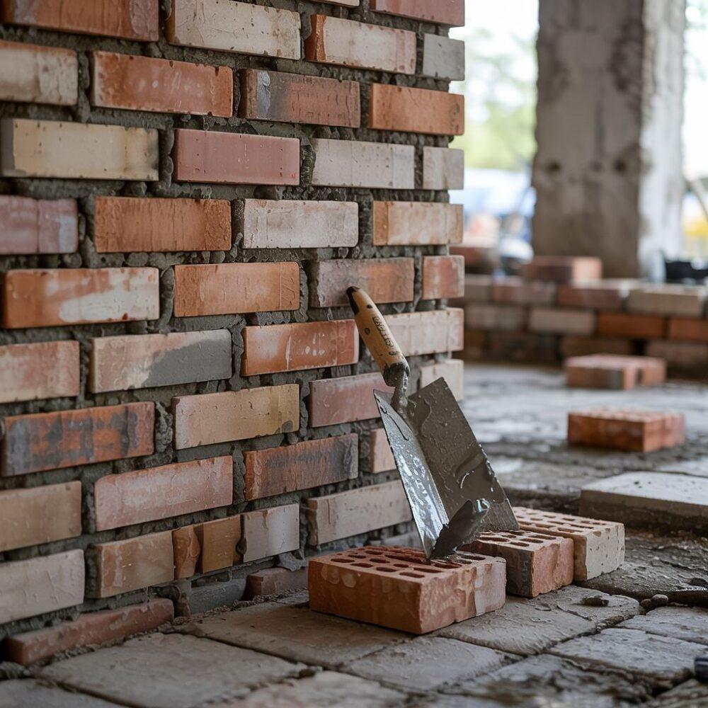 murowana ściana ceglana