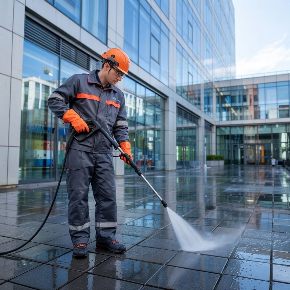 mycie elewacji budynku