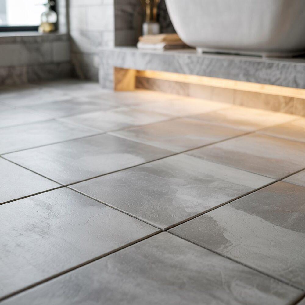 nowoczesna podłoga z fugą