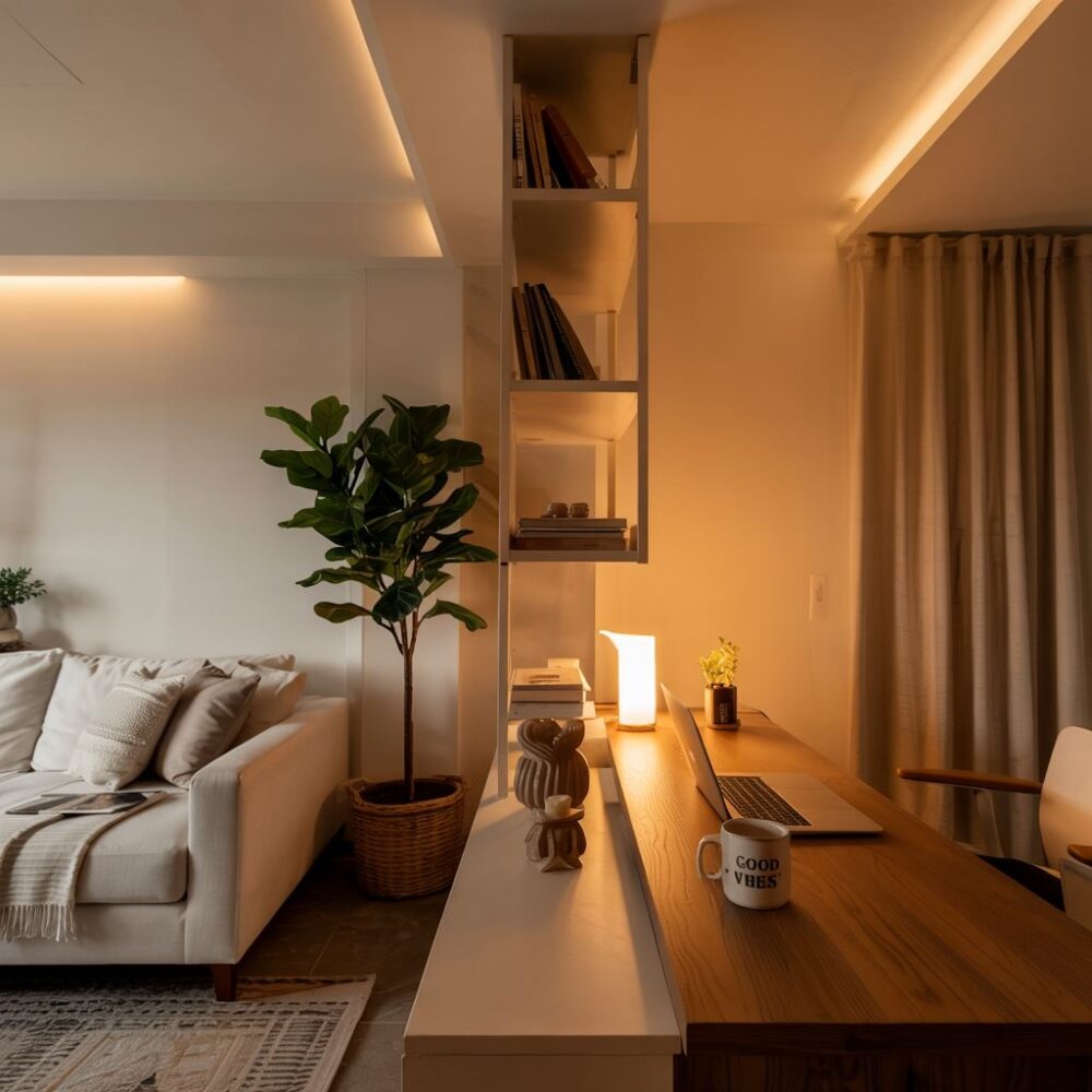 nowoczesne wnętrze dwufunkcyjne