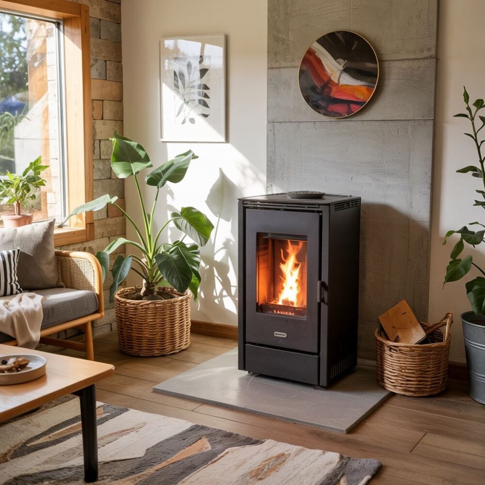 nowoczesny piec na pellet