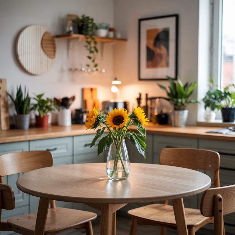 obraz nad stołem kuchennym