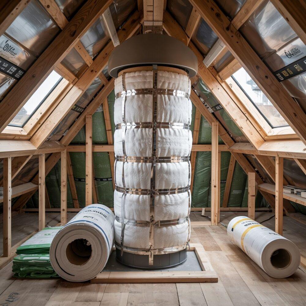 ocieplanie komina poddasze