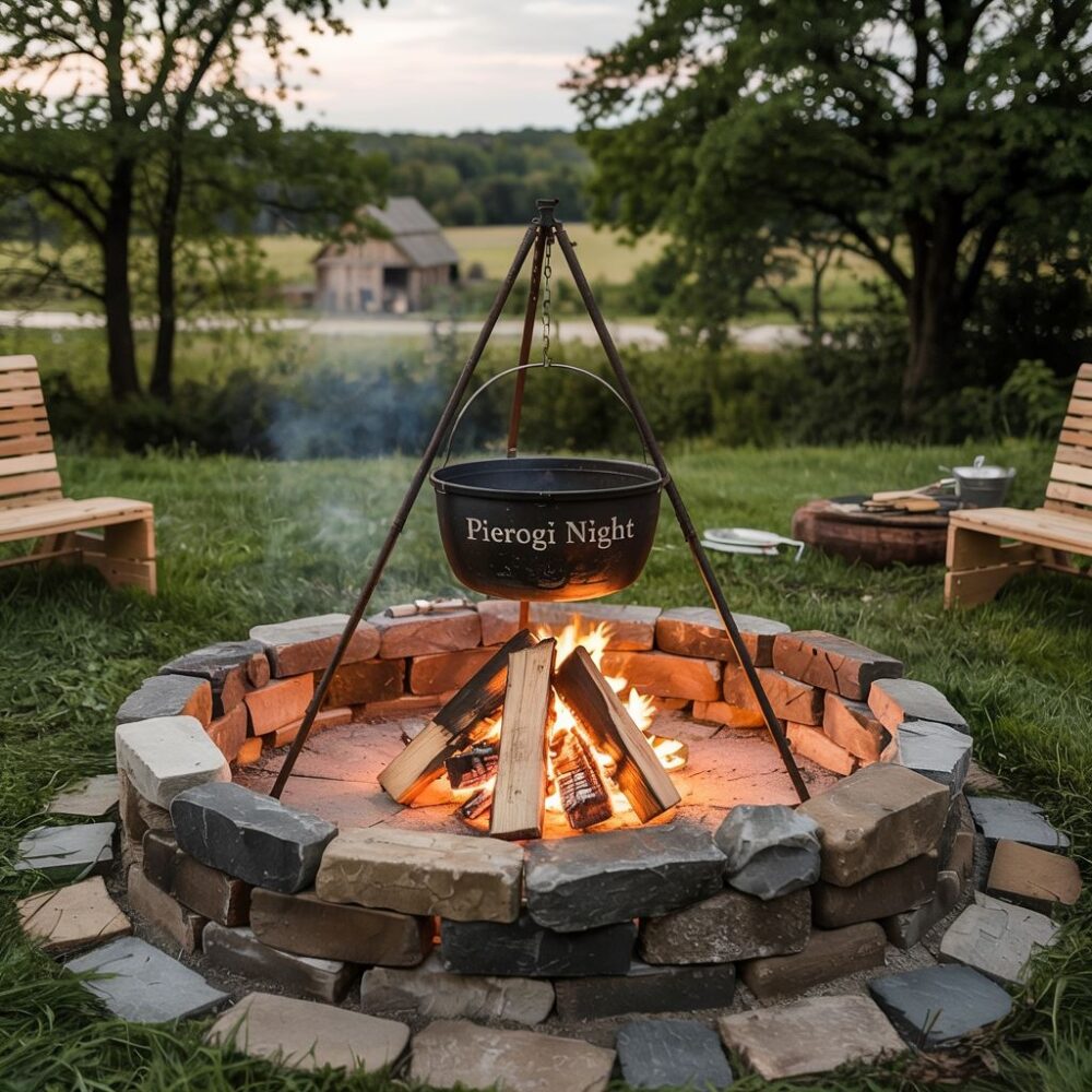 ognisko w ogrodzie