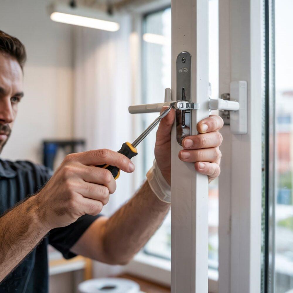 okno PCV w trakcie demontażu