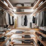 organizacja ubrań na półkach