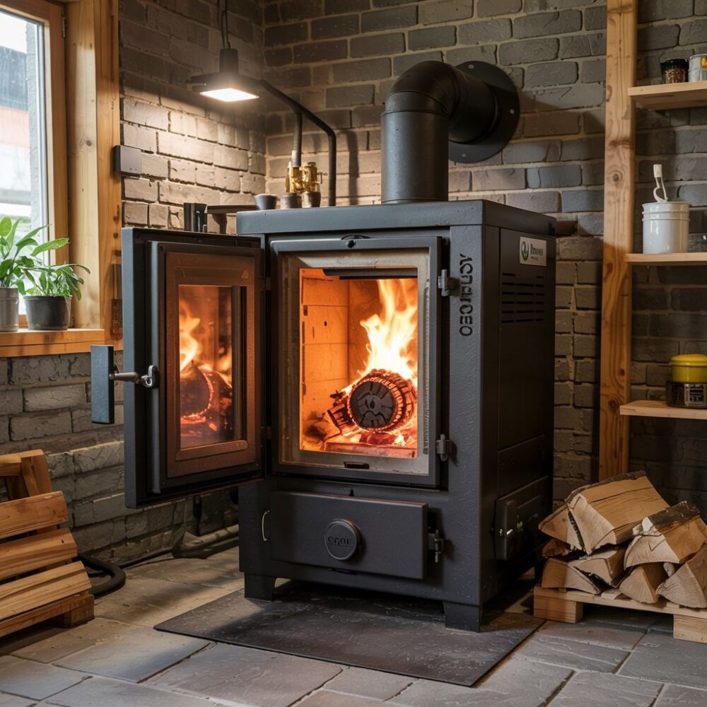 palenie drewnem w piecu