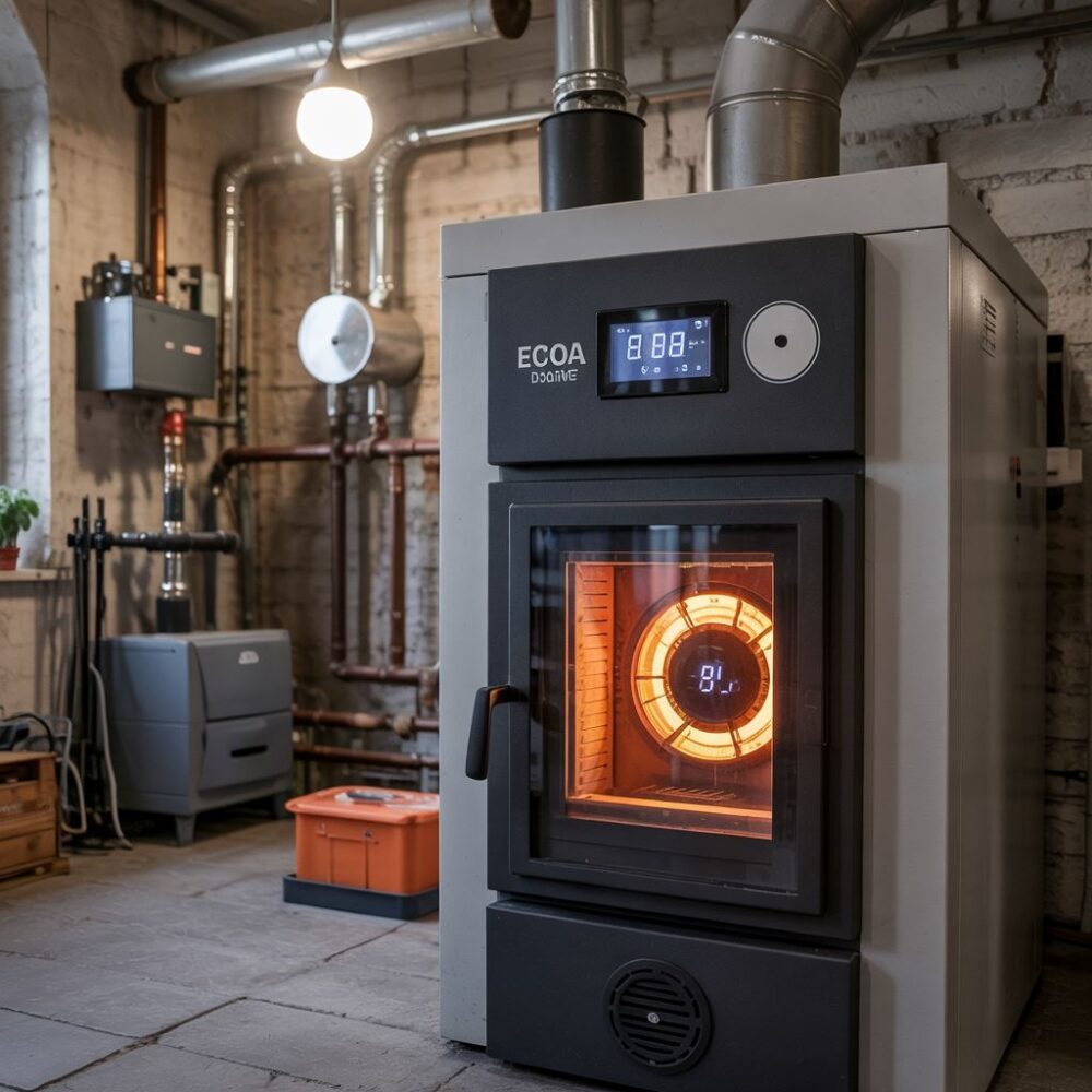 panel sterowania pieca na ekogroszek