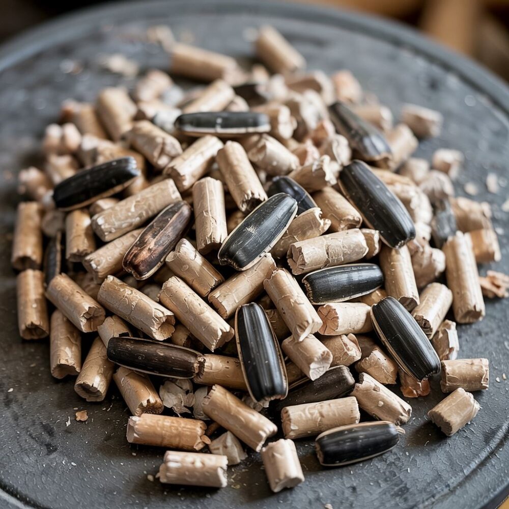 pellet z łuski słonecznika