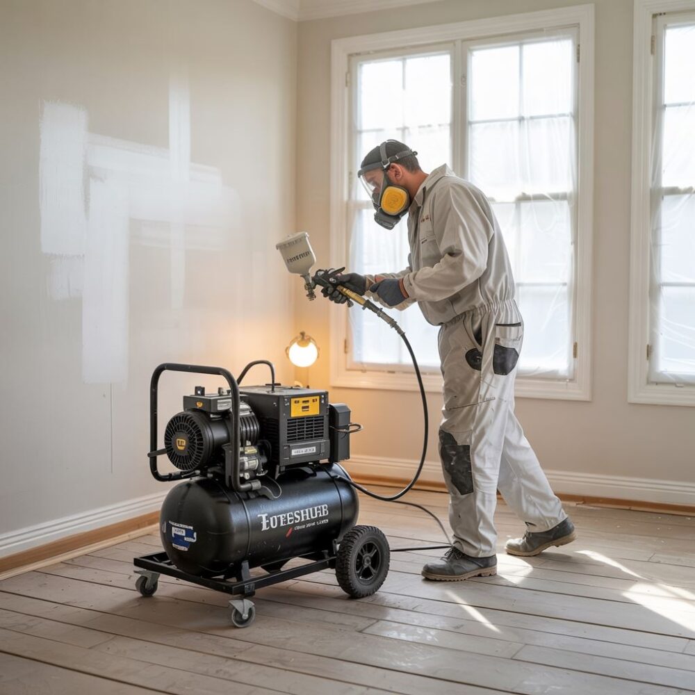 pistolet natryskowy i kompresor