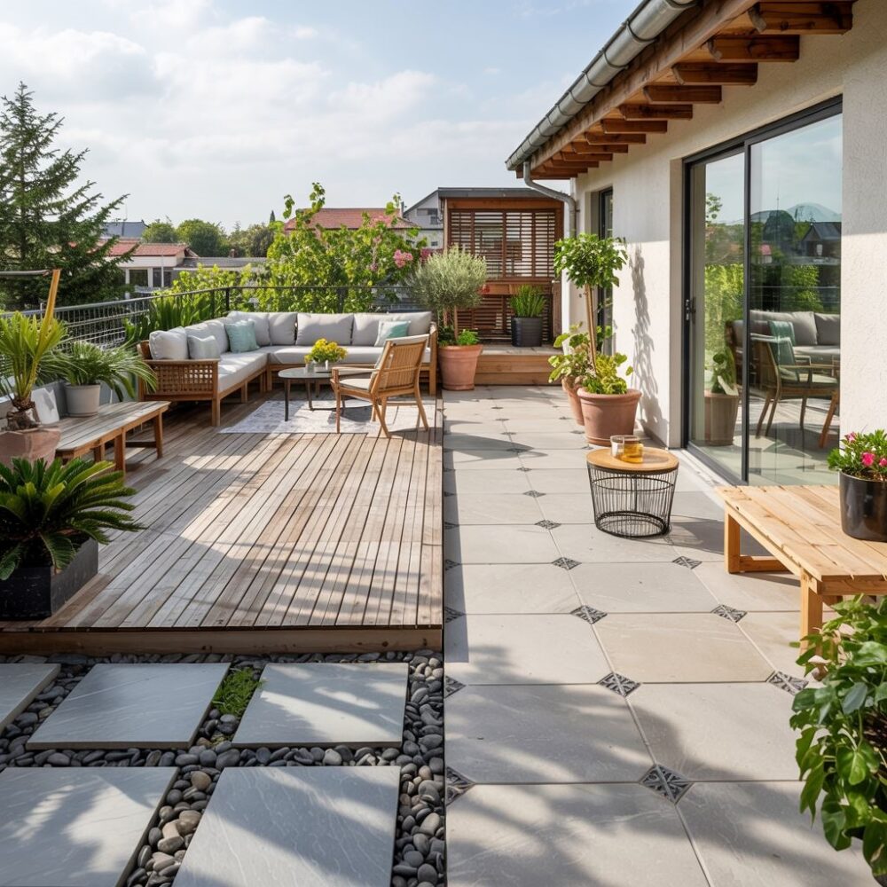 płytki ceramiczne na tarasie