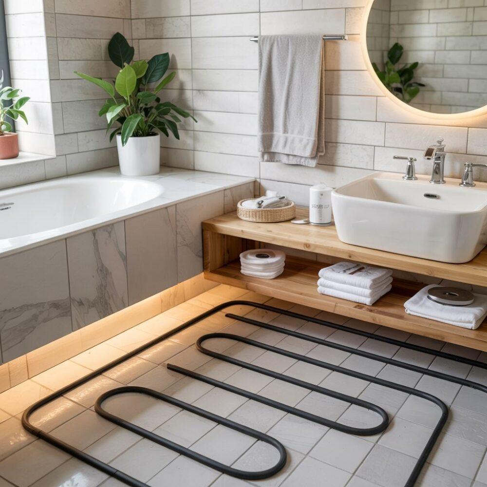 płytki z ogrzewaniem podłogowym