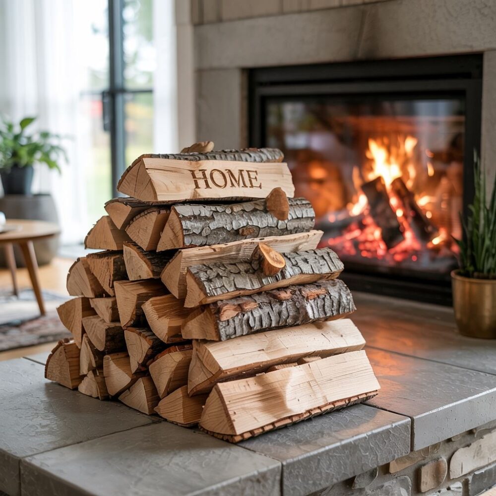 polana olchowe przy kominku