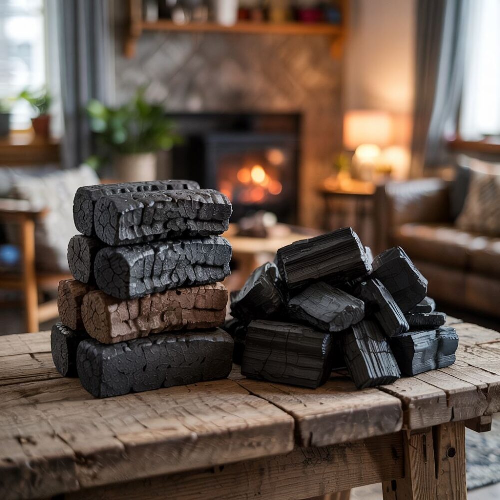 porównanie brykietu torfowego i węgla