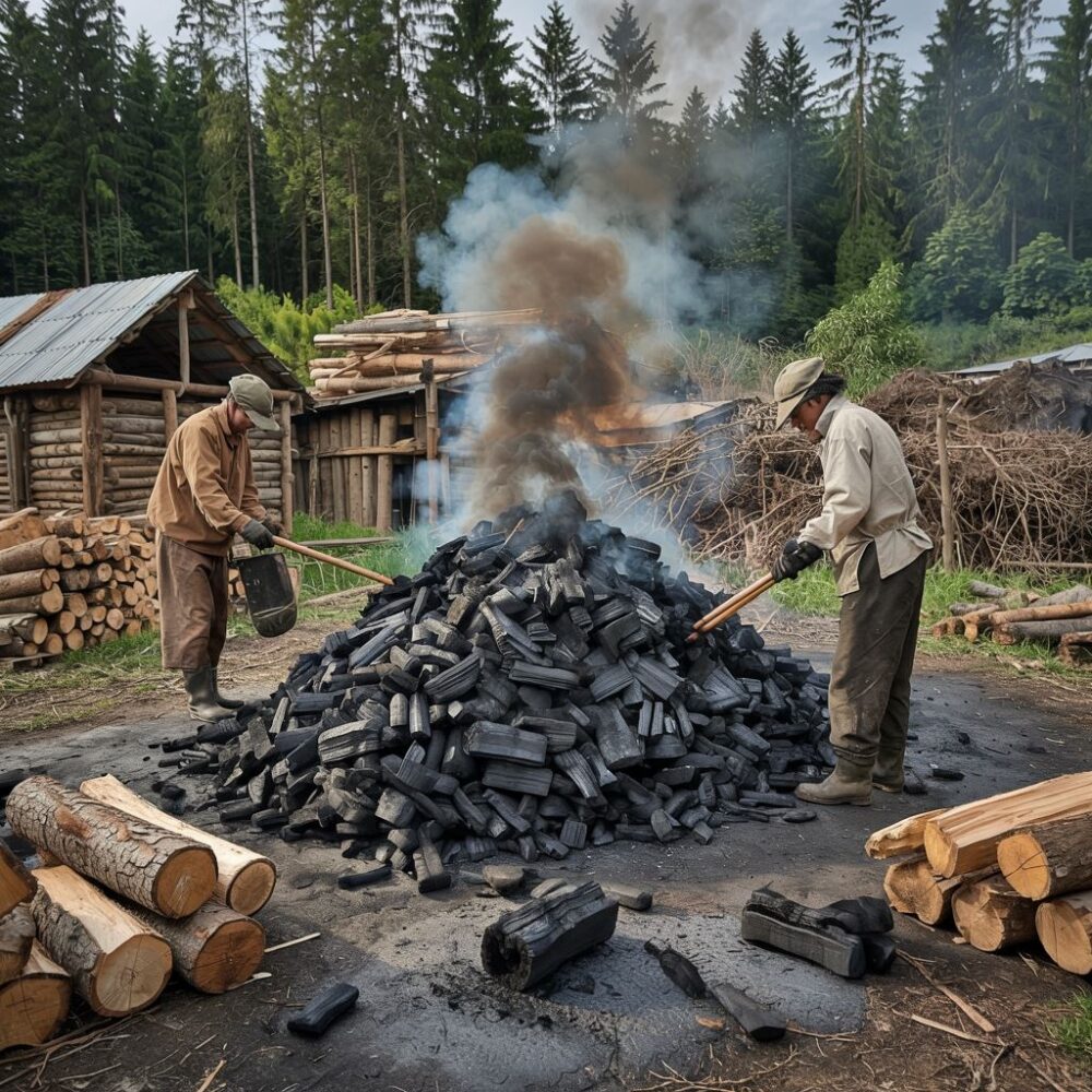 produkcja węgla drzewnego