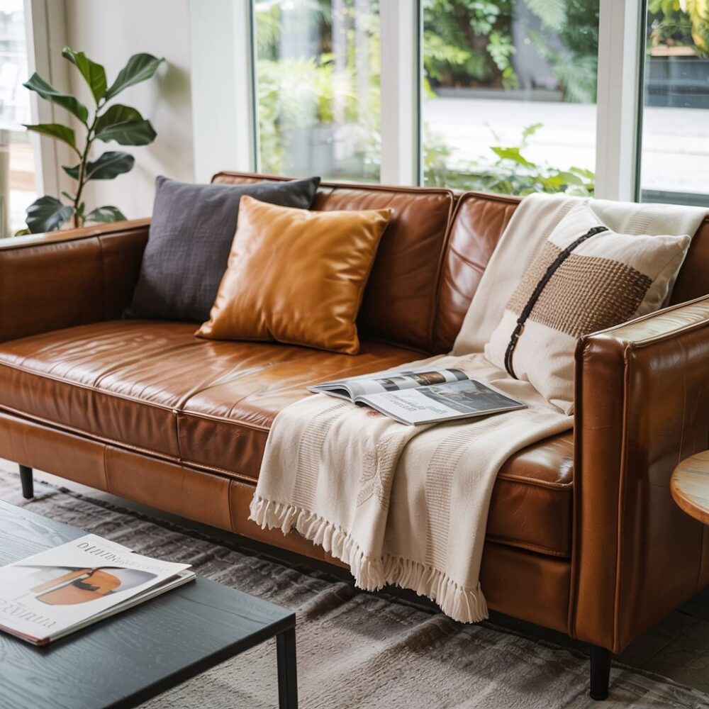 przykrycie na kanapę skórzaną