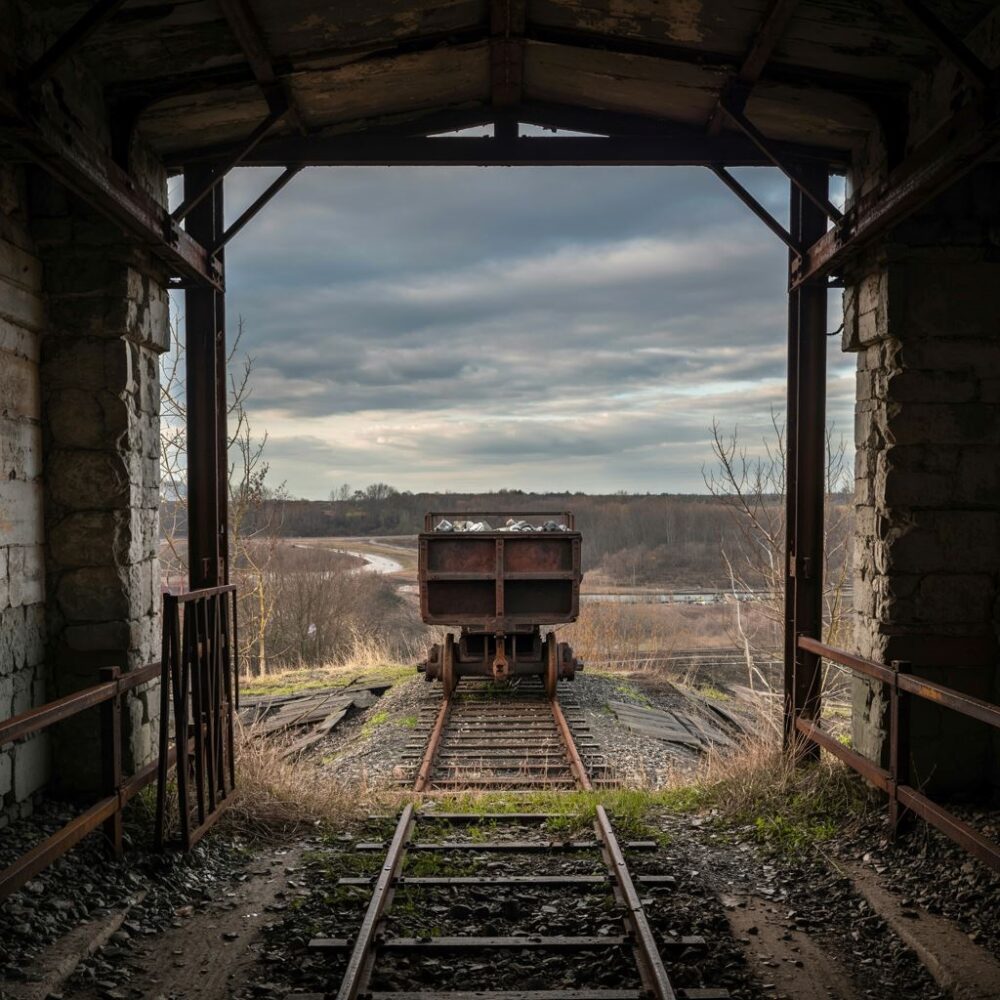 puste wagoniki górnicze