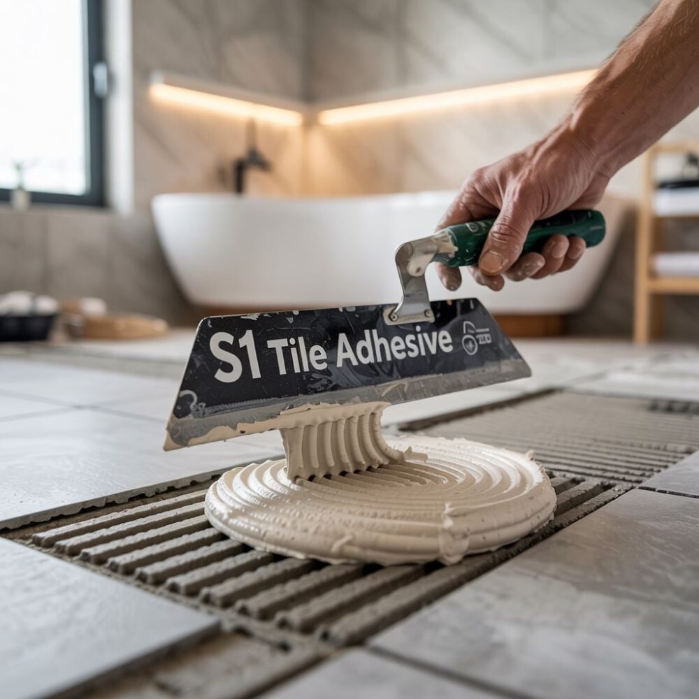 rury ogrzewania podłogowego i płytki