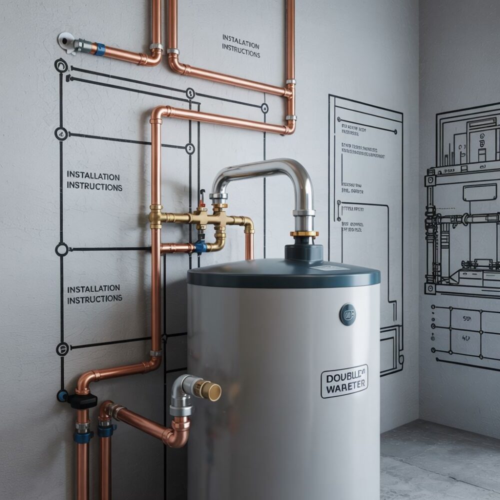 rysunek techniczny bojlera dwupłaszczowego