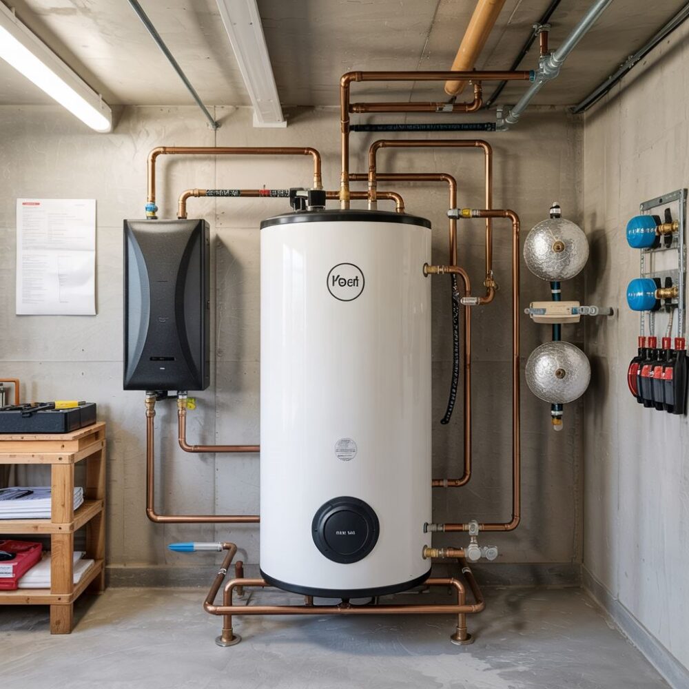 schemat podłączenia bojlera dwupłaszczowego