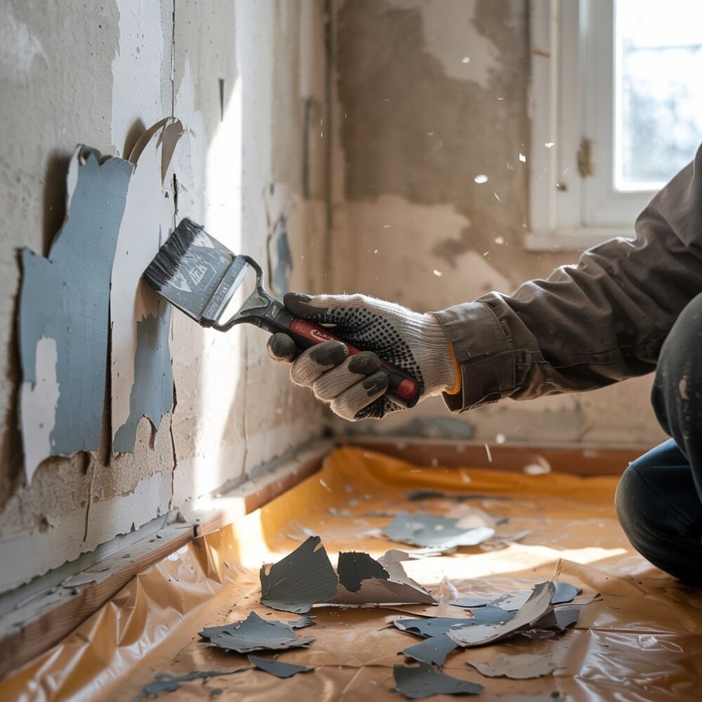 stara farba na ścianie