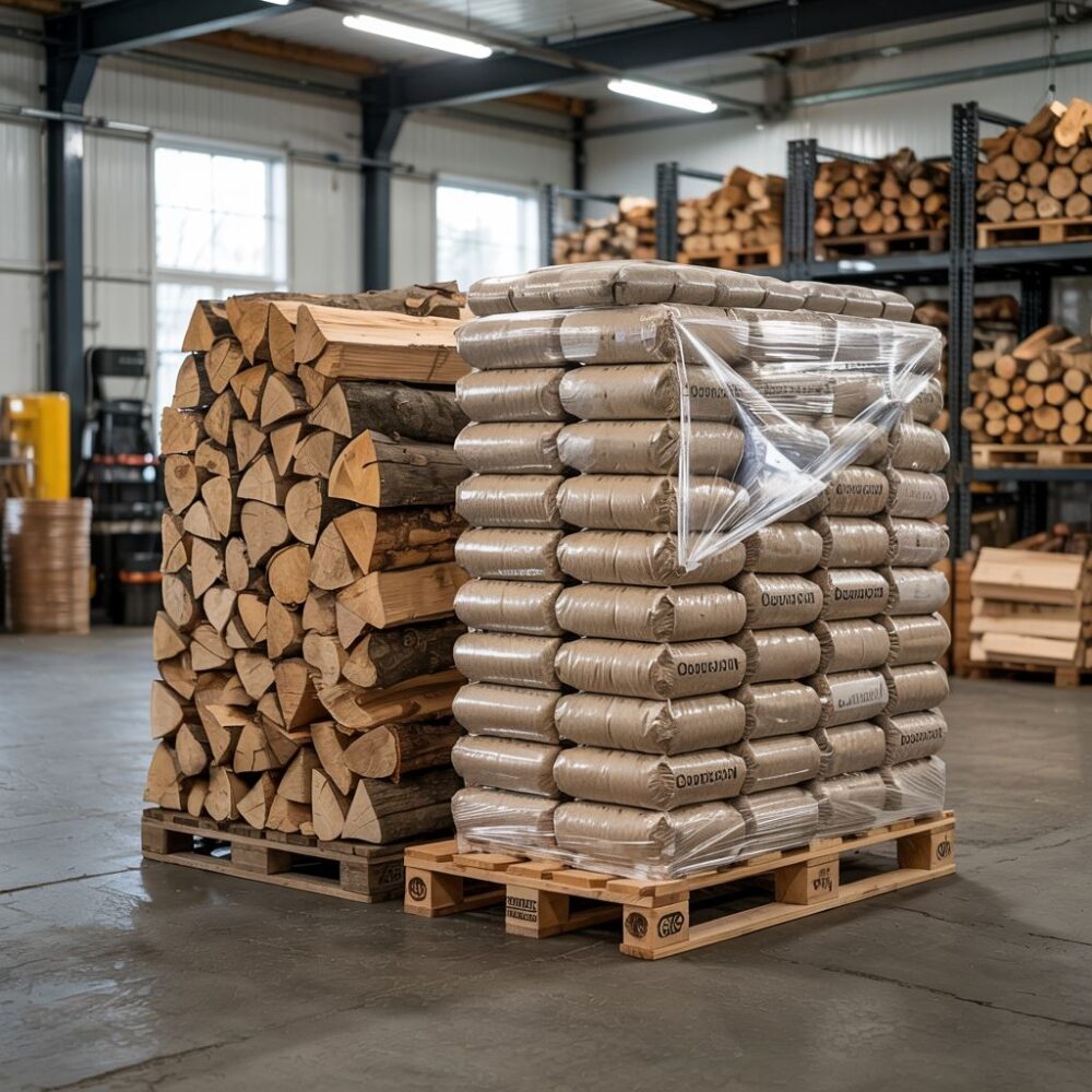 stos drewna opałowego