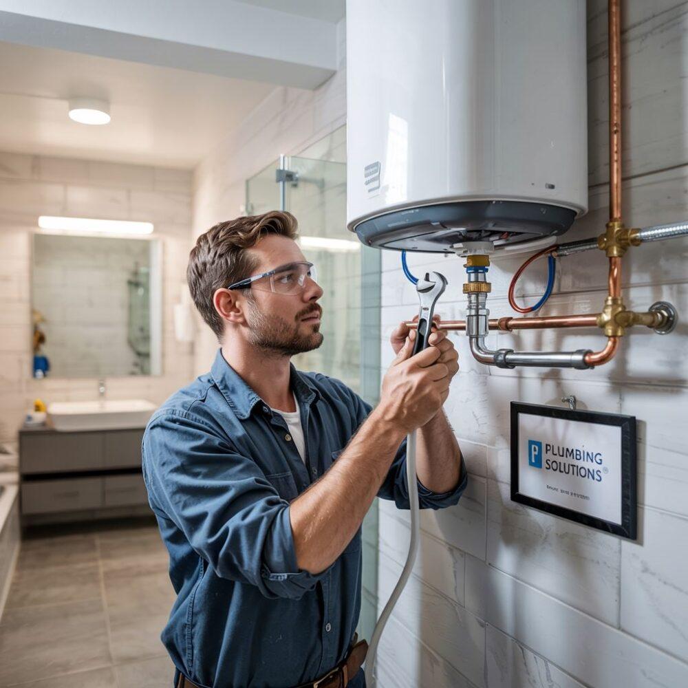 technika instalujący bojler