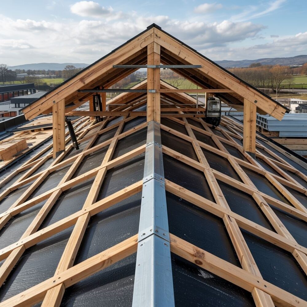 układ łat pod blachę trapezową