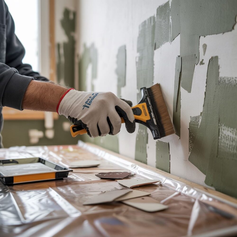 usuwanie farby ze ściany