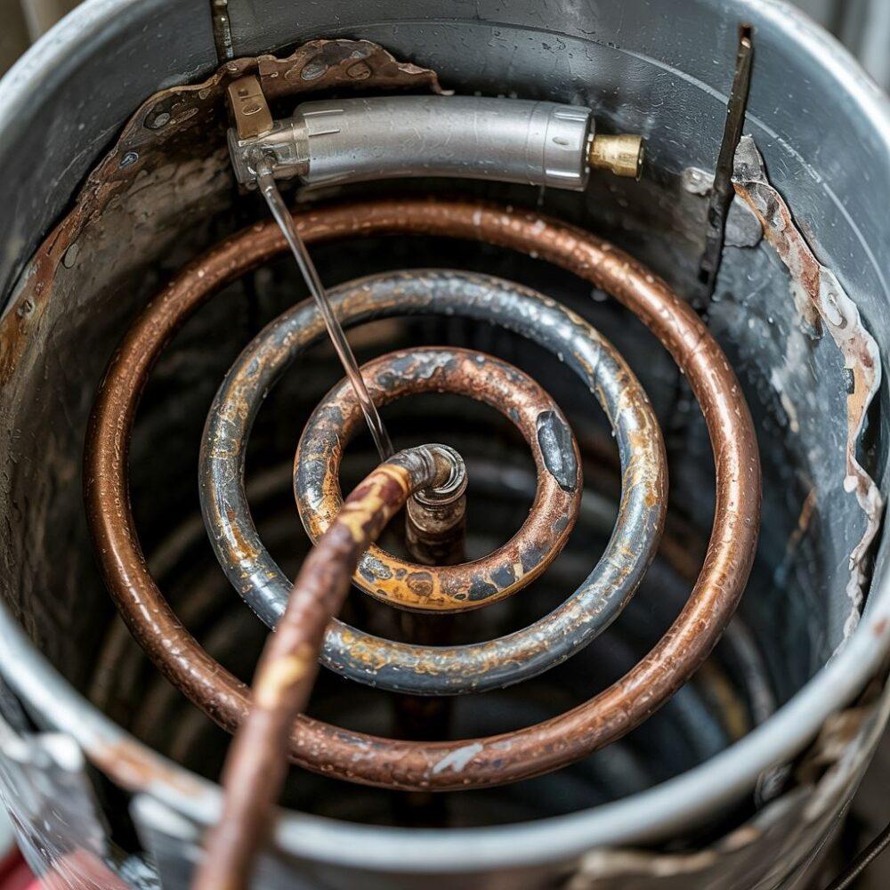 uszkodzona wężownica bojlera