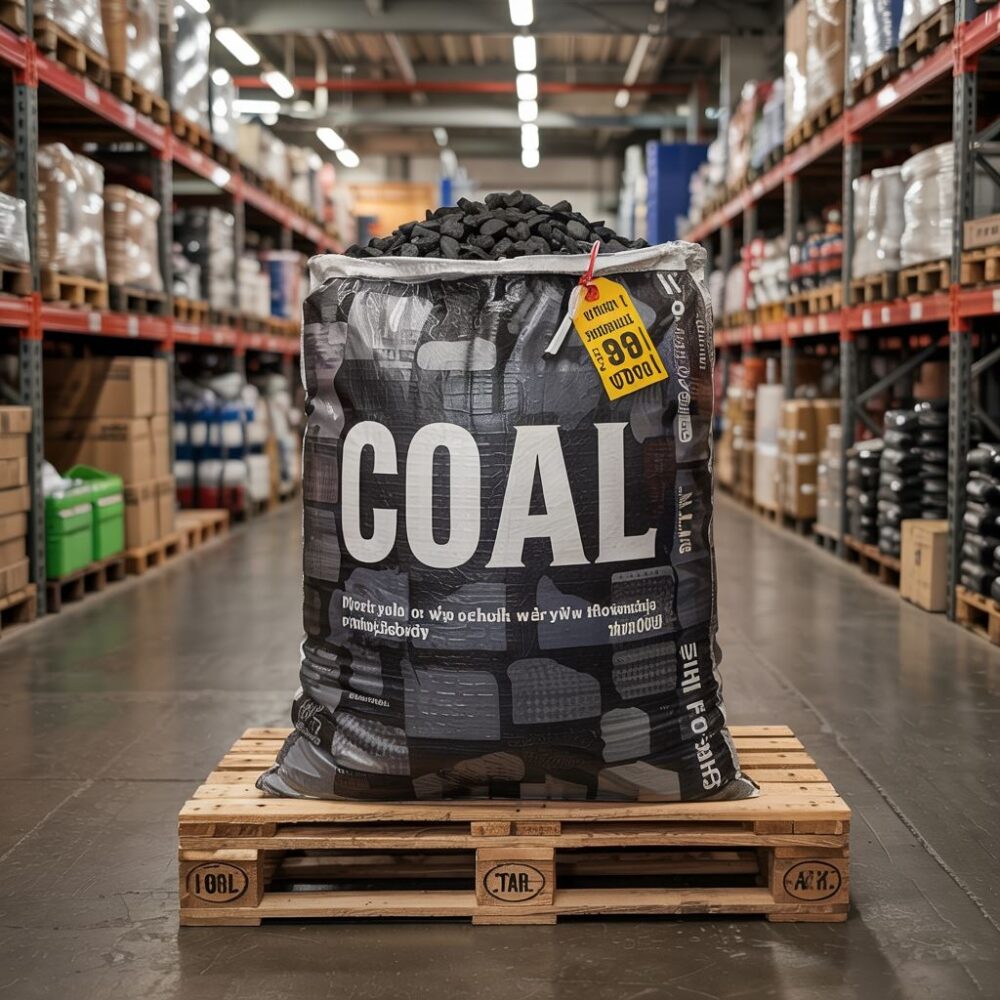 węgiel na palecie w sklepie