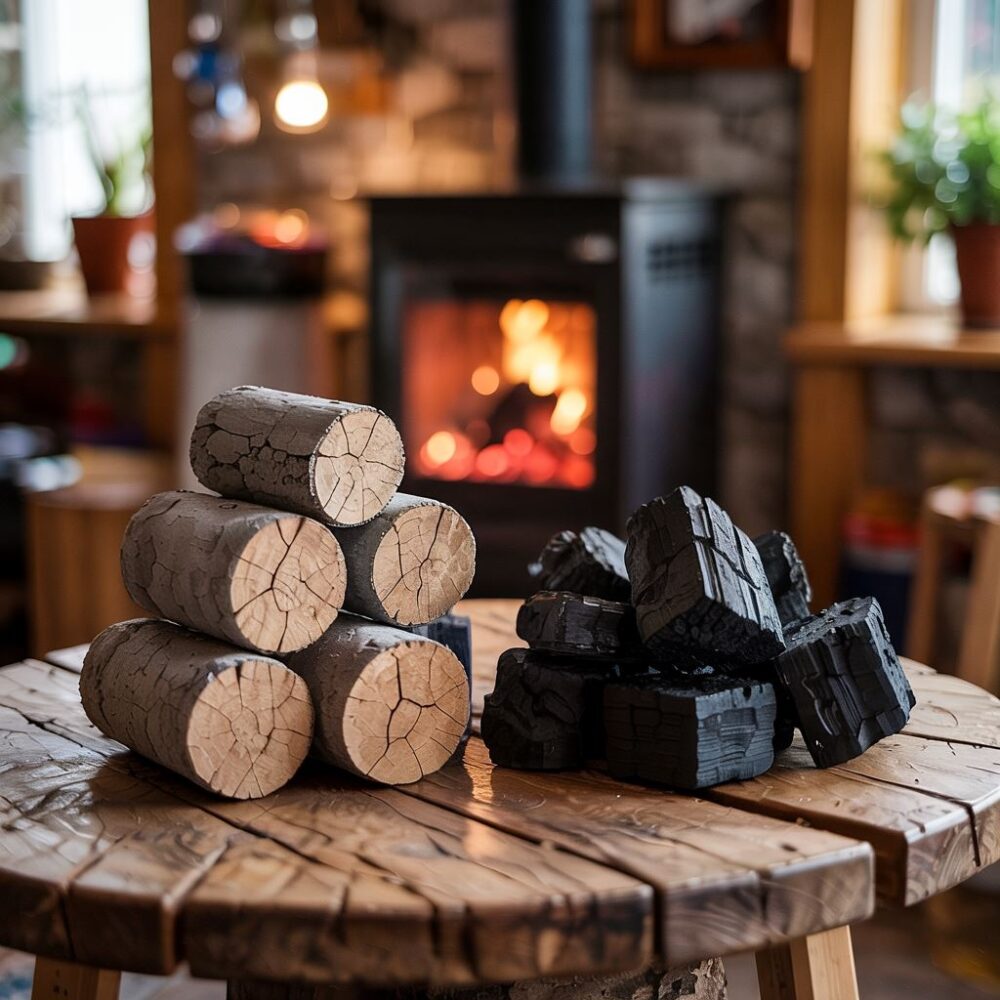 węgiel opałowy na drewnie