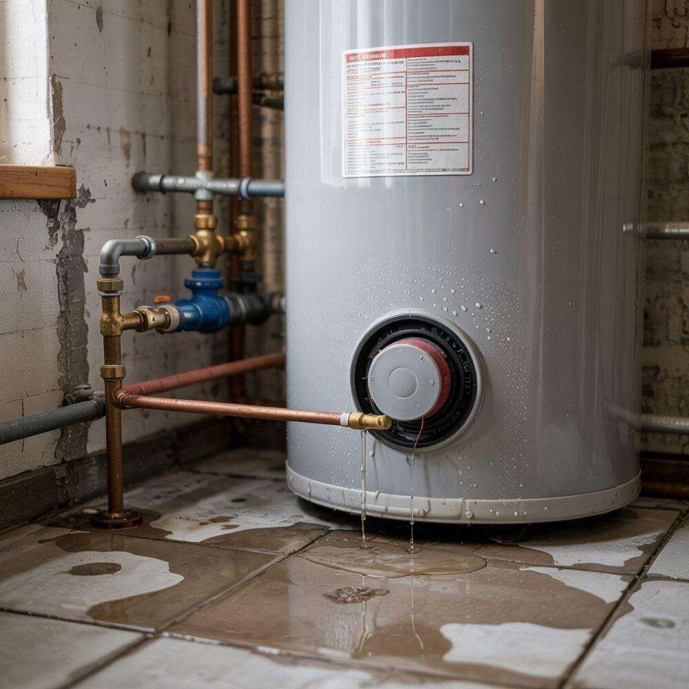 wyciek wody z bojlera