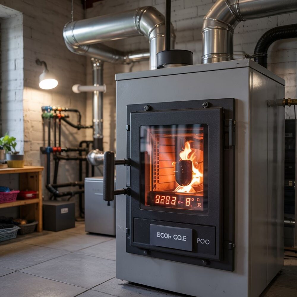 wyświetlacz temperatury pieca