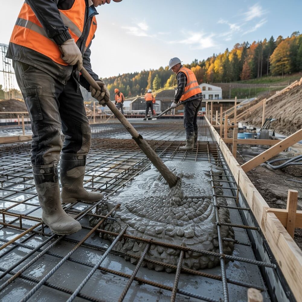 zalewanie fundamentów betonem